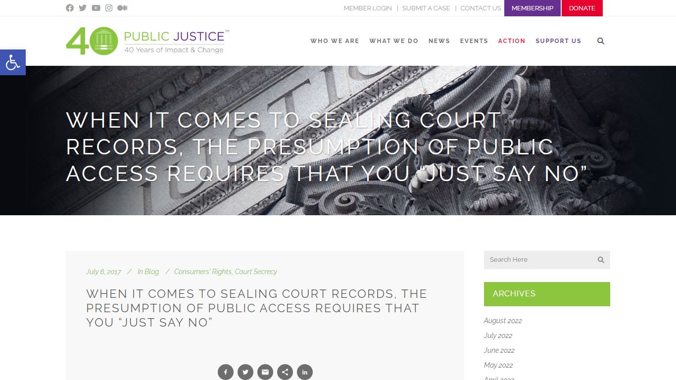 When It Comes to Sealing Court Records, The Presumption of ...